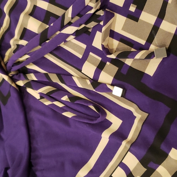 Jessica Simpson Purple,Tan & Black Dress size:M - Picture 7 of 15